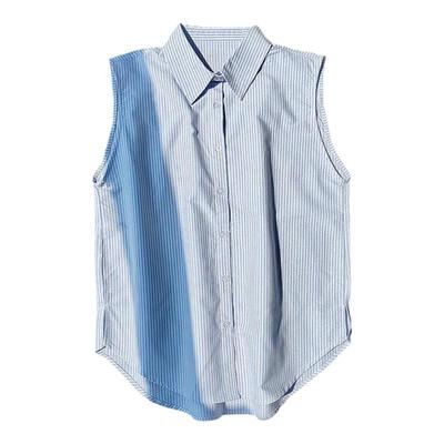 MOSTJIA开衫无袖全棉背心衬衫