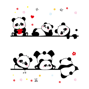 卡通厨房玻璃门贴纸阳台客厅高级感场景布置贴推拉门防撞静电贴画