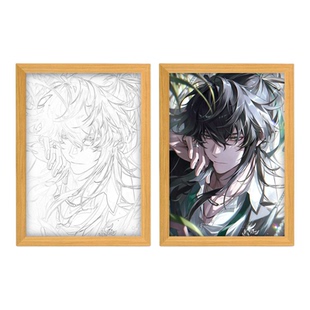 鸣潮仇远周边二次元动漫镜子灯光画装饰相框画小夜灯摆件生日礼物