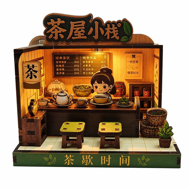 diy小屋手工拼装积木拼图玩具女