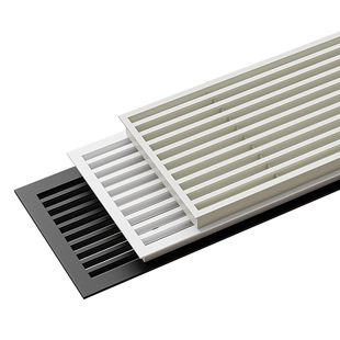奶油风铝合金线性中央空调出风口极窄极简内嵌无边框预埋百叶定制