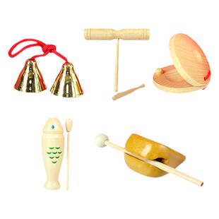 小学生木鱼打击乐器一年级上册音乐清单奥尔夫梆子响板双响筒碰铃