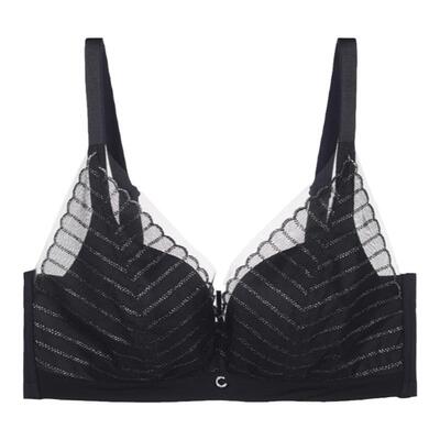 【轻柔杯】安莉芳官方奥莱蕾丝文胸comfit薄款无钢圈收副乳内衣女