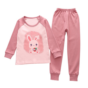 女童秋衣套装全棉秋裤纯棉女孩儿童线衣线裤宝宝打底保暖内衣睡衣