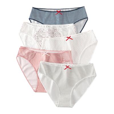 高弹纯棉女内裤高开叉不勒大腿
