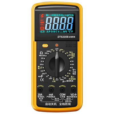 电工DT9205A彩屏高精度万用表