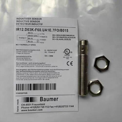 议价Baumer保盟光电开关传感器IR08.D02S-F46.IA1Z.7SL订货号1119