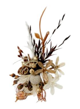 奶咖色永生花戒指复古花朵戒指