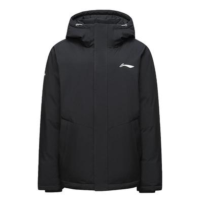 李宁羽绒服连帽冲锋衣版型