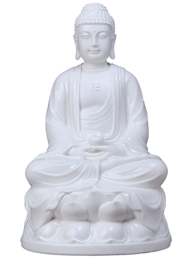 陶瓷释迦牟尼佛三宝佛家用供奉