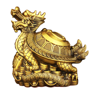 铜龙龟摆件八卦母子龙头龟家居客厅办公室装饰大神兽铜制