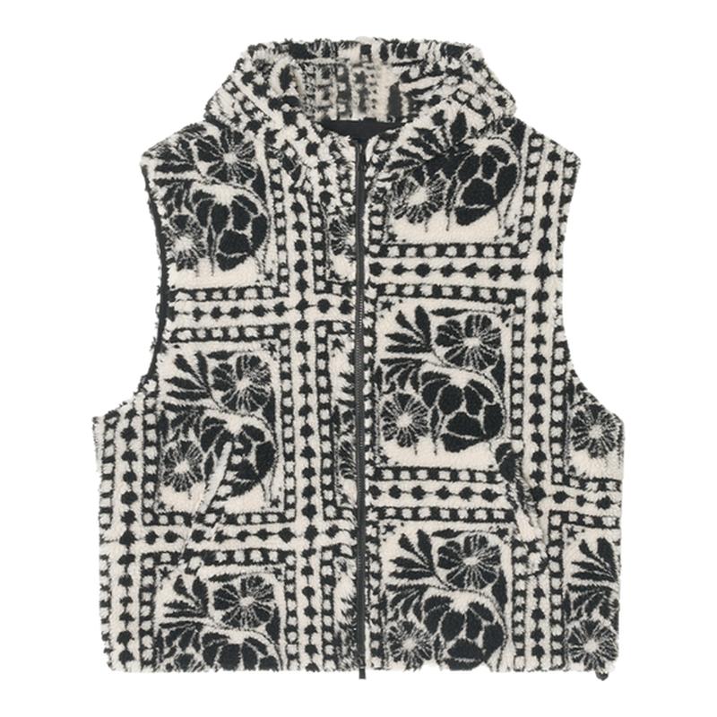 Unvesno(UN)荒野都市Vintage中古民族风摇粒连帽马甲
