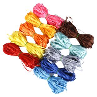 3mm25码单面色丁缎带丝绸带手工diy自制耳环吊坠发夹头发饰品材料