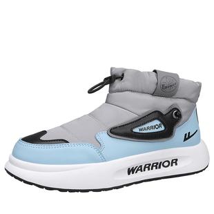 回力东北雪地靴男款冬季一脚蹬棉鞋加绒保暖皮毛一体加厚面包男鞋