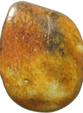 和田玉黄沁皮白玉籽料原石手把件