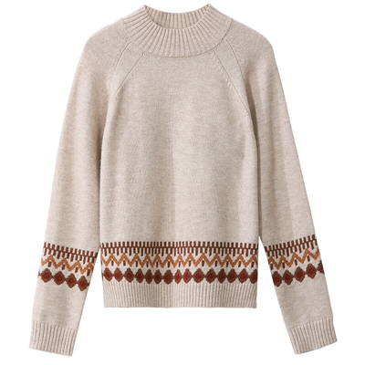 OSA复古外穿宽松新款麻花毛衣