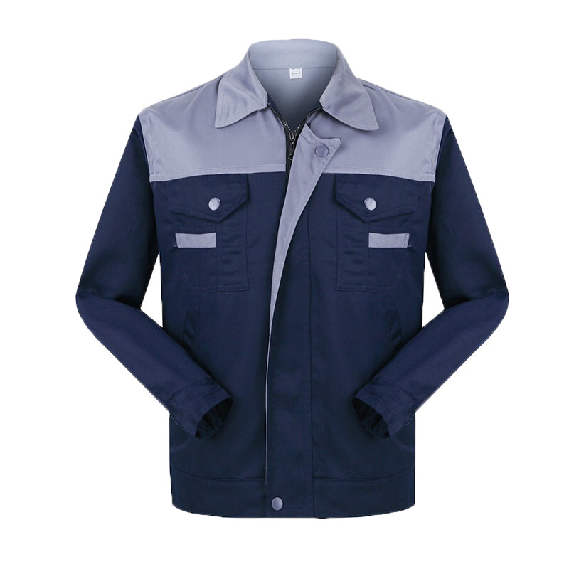 秋冬季加厚拼色工作服男装套装耐磨劳保厂服车间工厂工装制服上衣