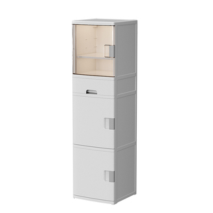 浴室收纳柜卫生间厕所落地式防水大容量夹缝隙储物柜洗手间置物架