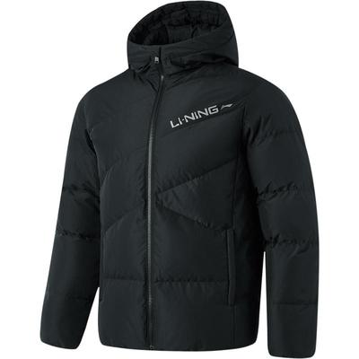 李宁短款羽绒服男士连帽棉服