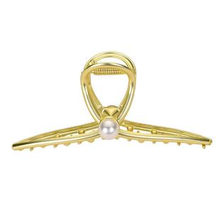 大抓夹发量超多发抓新款金属珍珠后脑勺盘发14cm鲨鱼夹子头饰发夹