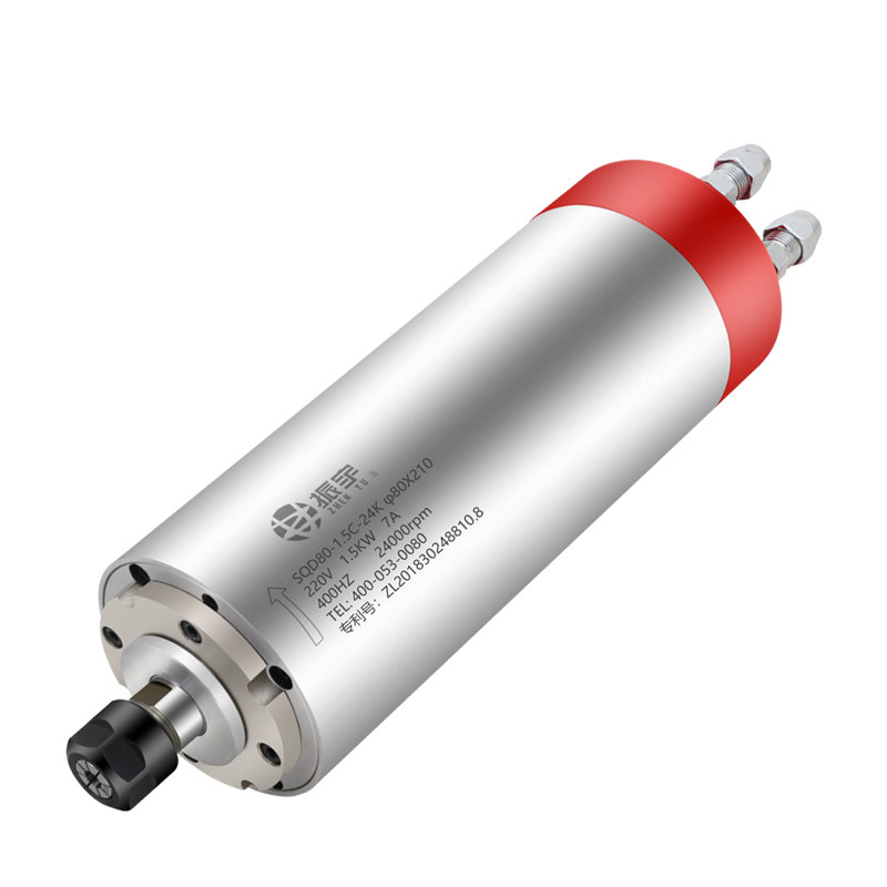 振宇1.5kw电主轴 ER16型高速水冷雕刻机主轴电机4轴承 雕刻机主轴