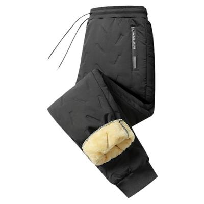 羊羔绒裤子男士冬季保暖羽绒棉裤