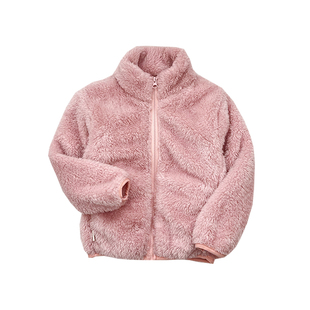 儿童外套珊瑚绒男童女童毛毛绒抓绒保暖摇粒绒宝宝加绒上衣秋冬季
