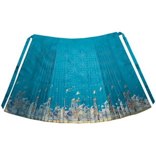 无衣饮羽【乘枫破浪】山水纹仿妆花四色马面明制中长款马面