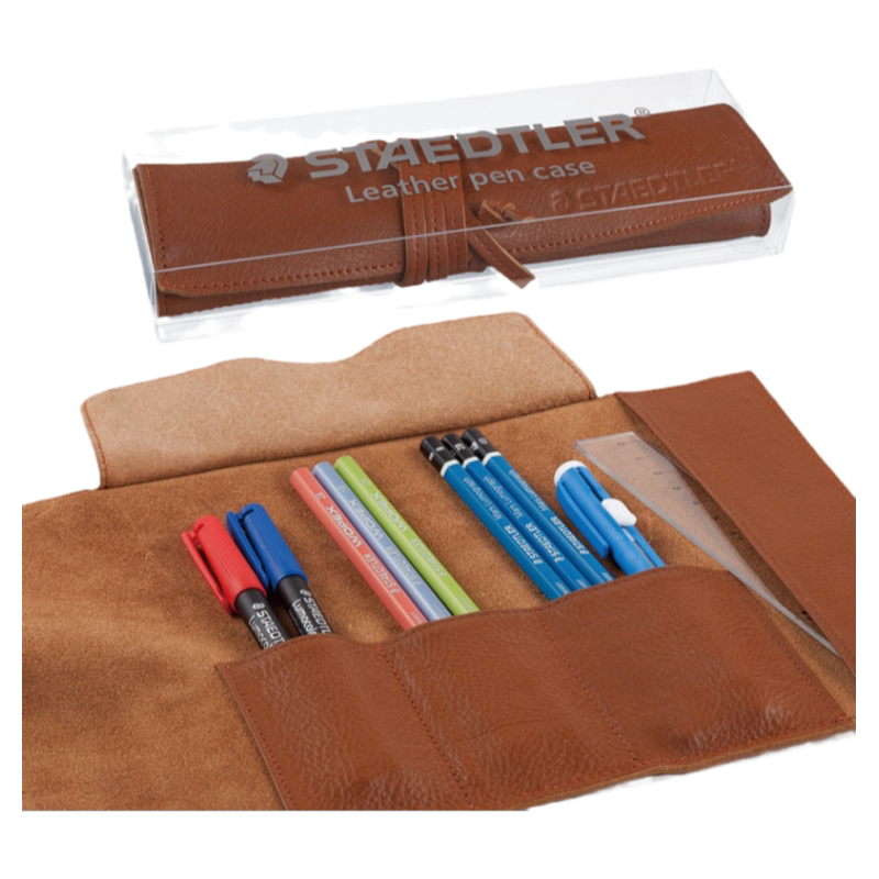 施德楼牛皮笔袋900 LC-BK/CA商务笔袋 绘画笔袋商务牛皮笔袋