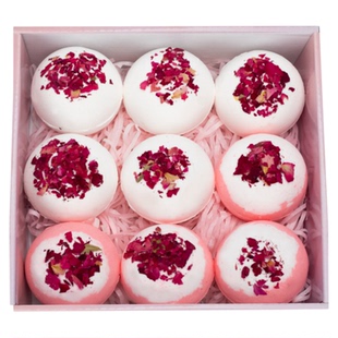 舒浴兰泡澡球玫瑰花瓣牛奶泡泡浴沐浴球精油沐浴盐持久留香