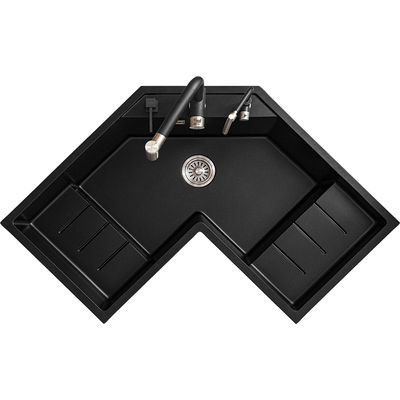 科恩纳厨房石英石转角水槽