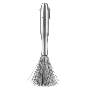 锅刷子304不锈钢加长手柄弹簧钢丝球不伤锅清洁去污洗锅刷碗神器