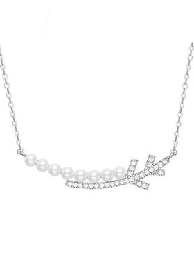 hefang925纯银何方贝珠雪枝项链