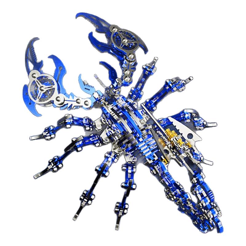 不锈钢蝎子金属拼装模型立体积木