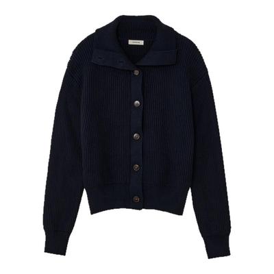 LINHOUSED单排扣翻领毛衣外套