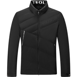 七匹狼立领轻薄羽绒服男2025冬季抗静电休闲三防保暖夹克外套男装