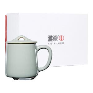 雅瓷汝窑修心杯办公室男士马克杯