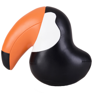 台湾zuny 巨嘴鸟海鹦 博士猫头鹰手工皮质摆件 家居饰品朋友礼物