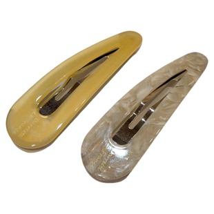 彩色时尚俏皮简约水滴形醋酸BB夹红色蓝色金标百搭韩版发夹边夹