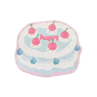 momosrug卡通毛绒小地毯卧室床边ins奶油风毯子可爱防滑房间脚垫