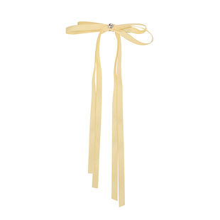 Sei Carina Y蝴蝶结长丝带圆钻发夹女可爱气质高级感发卡头饰夹子