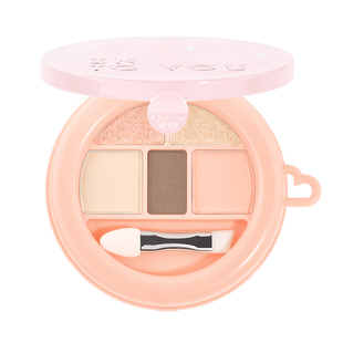 intoyou五色卧蚕盘提亮阴影修容眼影一体盘嫩粉色高光细闪多用女