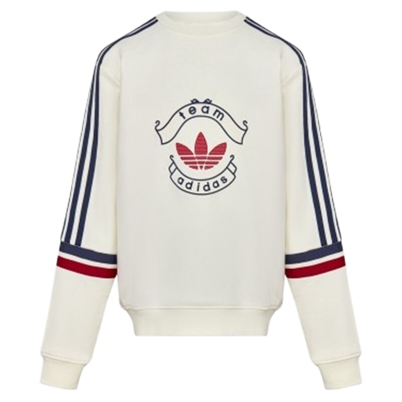 adidas阿迪达斯三叶草大童复古街潮系列休闲运动卫衣套头衫LE1355