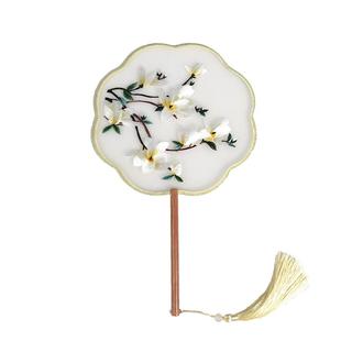 苏绣刺绣团扇双面绣古风团扇舞蹈专用古装儿童扇汉服旗袍刺绣扇子