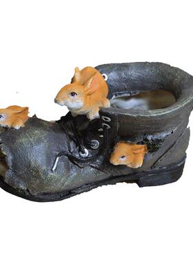 鞋子种花多肉阳台草坪装饰摆件