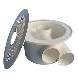 帆布鱼池排污口养殖池双排鱼马桶面排地漏高密度循环水产养殖出水