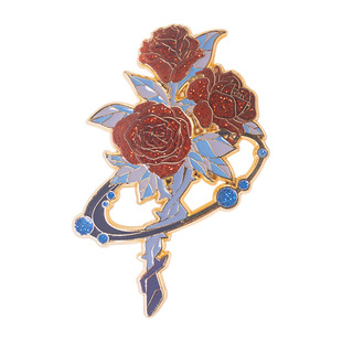 【月色星象】原创JK/DK小物金属珐琅徽章胸针【玫瑰星云】现货