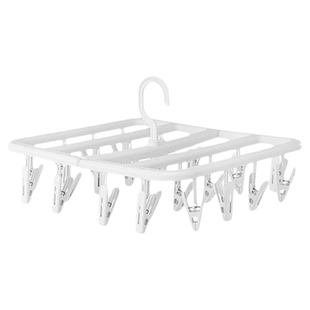 禧天龙晾晒架袜子内衣多夹子折叠家用阳台晾晒神器多功能晾衣架