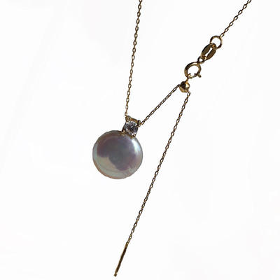 天然巴洛克好光泽纽扣珍珠吊坠