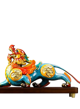 中式黄铜招财貔貅摆件开业乔迁礼